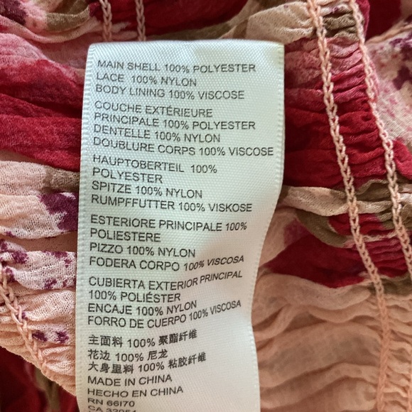 NWT Free People Romantic Combo floral long sleeve blouse size S/M - Picture 9 of 12